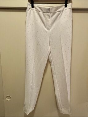 Rachel Zoe Slim Fit Mid-Rise Stretch Rhinestone Dot Pants. Size 8